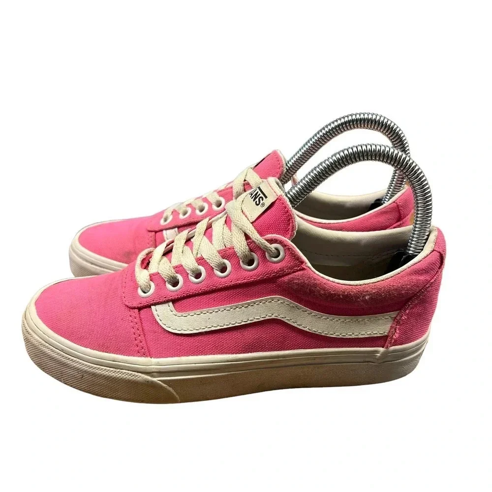 Vans Ward Low Top Honeysuckle Pink Canvas Skate Shoes Sneakers‎ Women's Size 5